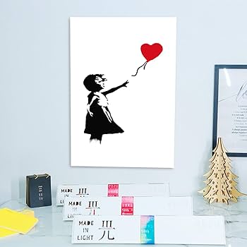 Amazon.co.jp: ウォールステッカー Banksy バンクシー 風船少女
